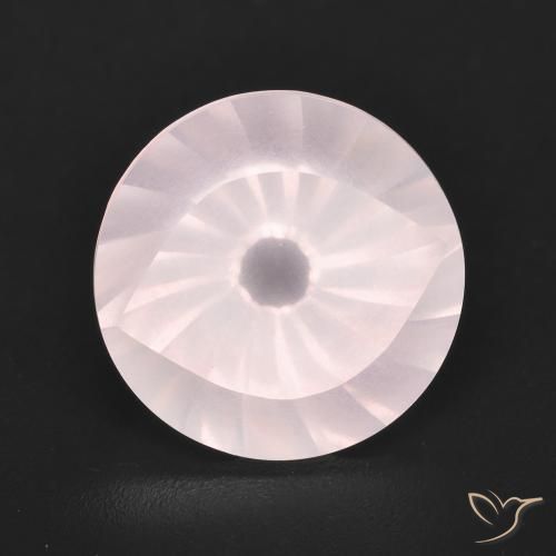 6.06ct Natural Light Rose Pink Rose Quartz, Round, Transparent