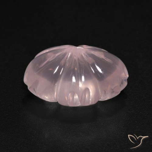 Rose Quartz Gemstone in 14.2 x 10.1 mm Size for Sale, Rose Quartz Stone in Light Coral Pink Color