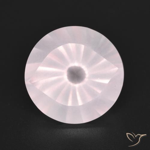 Quarzo rosa a taglio concavo rotondo da 5,64 ct, 12,1 mm dal Brasile, Photo A