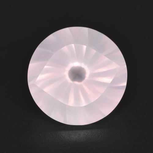 Light Pink Rose Quartz Gem - 5.6ct Round Concave Cut (ID: 599362)