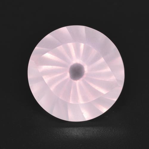 Light Rose Pink Rose Quartz Gem - 5.5ct Round Concave Cut (ID: 599363)
