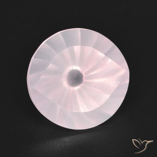 5.50 ct Pink Rose Quartz Stone, Natural Rose Quartz in Round Concave Cut Shape for Sale