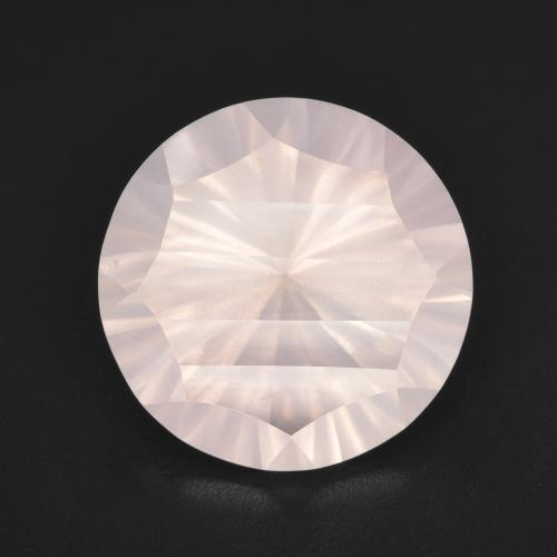 Light Pink Rose Quartz Gem - 5.1ct Round Concave Cut (ID: 599365)