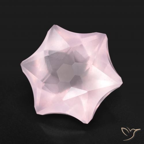 9.17 ct Pink Rose Quartz Stone, Natural Rose Quartz in Star Facet Shape for Sale