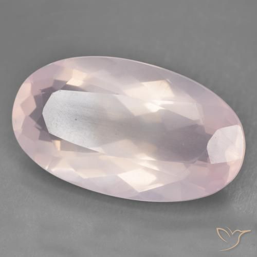 29.20 ct Pink Rose Quartz Stone, Natural Rose Quartz in Oval Facet Shape for Sale