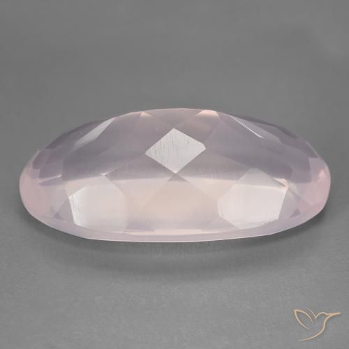 Rose Quartz Gemstone in 28.5 x 16.3 mm Size for Sale, Rose Quartz Stone in Light Rose Pink Color