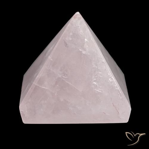 107.72 ct Pink Rose Quartz Gemstone, Rose Quartz Gem in Pyramid Cabochon Shape for Sale.