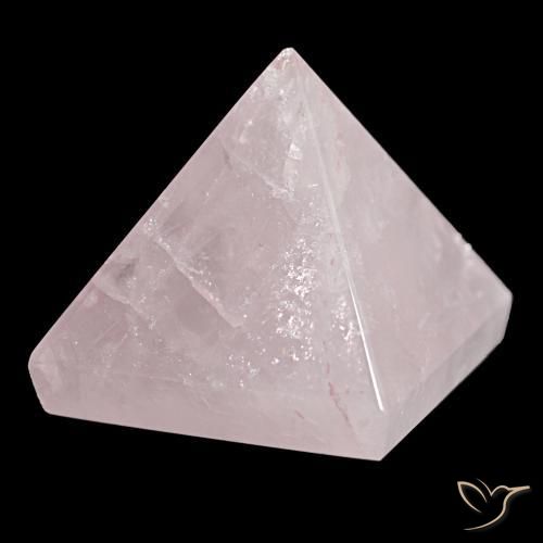 107.72 ct Pink Rose Quartz Stone, Natural Rose Quartz in Pyramid Cabochon Shape for Sale