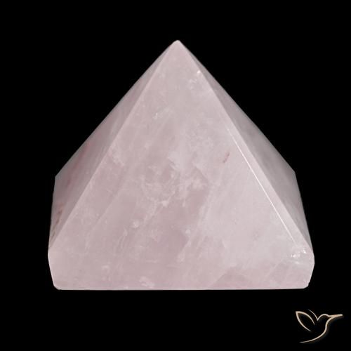 98.01 ct Pink Rose Quartz Gemstone, Rose Quartz Gem in Pyramid Cabochon Shape for Sale.