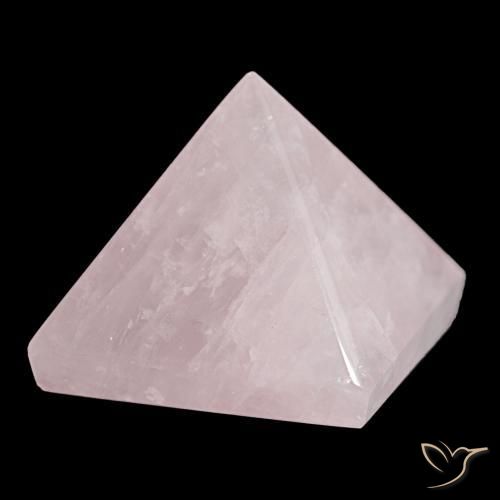 98.01 ct Pink Rose Quartz Stone, Natural Rose Quartz in Pyramid Cabochon Shape for Sale