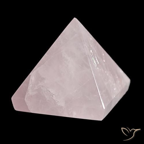 87.65 ct Pink Rose Quartz Stone, Natural Rose Quartz in Pyramid Cabochon Shape for Sale