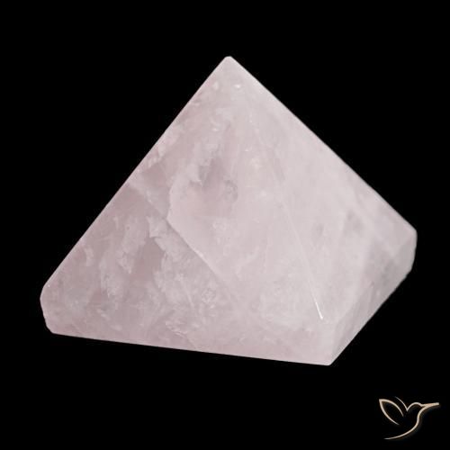 87.42 ct Pink Rose Quartz Stone, Natural Rose Quartz in Pyramid Cabochon Shape for Sale