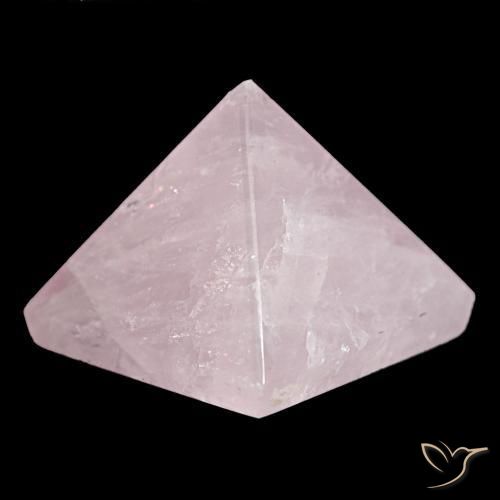 Rose Quartz Gemstone in 24.3 x 24.3 mm Size for Sale, Rose Quartz Stone in Light Peach Rose Color