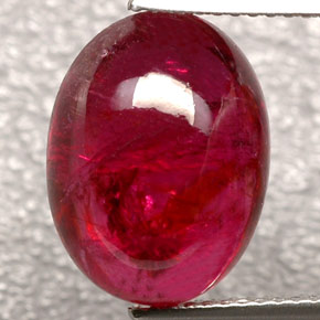 8.16 ct Red Rubellite Tourmaline Stone, Natural Rubellite Tourmaline in Oval Cabochon Shape for Sale