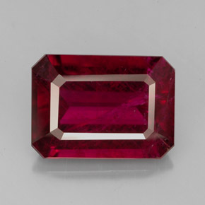 7.90 ct Red Rubellite Tourmaline Gemstone, Rubellite Tourmaline Gem in Octagon Facet Shape for Sale.