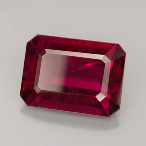 7.90 ct Red Rubellite Tourmaline Stone, Natural Rubellite Tourmaline in Octagon Facet Shape for Sale