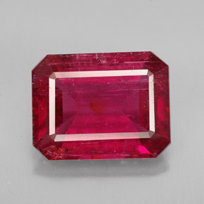 6.13 ct Red Rubellite Tourmaline Gemstone, Rubellite Tourmaline Gem in Octagon Facet Shape for Sale.