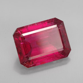 6.13 ct Red Rubellite Tourmaline Stone, Natural Rubellite Tourmaline in Octagon Facet Shape for Sale