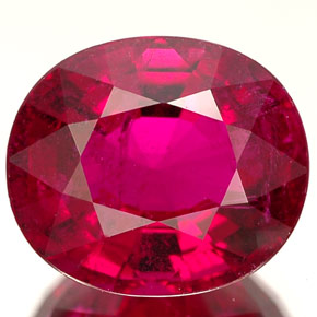 3.29 ct Red Rubellite Tourmaline Gemstone, Rubellite Tourmaline Gem in Oval Facet Shape for Sale.