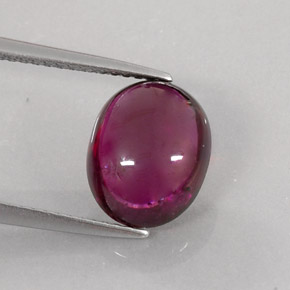 4.65 ct Red Rubellite Tourmaline Stone, Natural Rubellite Tourmaline in Oval Cabochon Shape for Sale