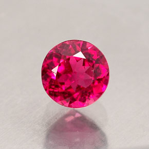 0.71 ct Red Rubellite Tourmaline Gemstone, Rubellite Tourmaline Gem in Round Facet Shape for Sale.