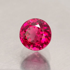 0.71 ct Red Rubellite Tourmaline Stone, Natural Rubellite Tourmaline in Round Facet Shape for Sale