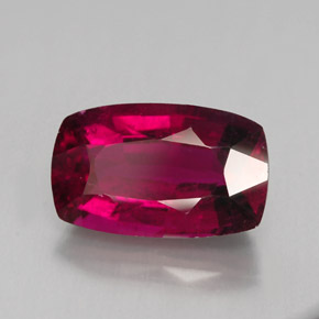 4.40 ct Red Rubellite Tourmaline Stone, Natural Rubellite Tourmaline in Cushion-Cut Shape for Sale