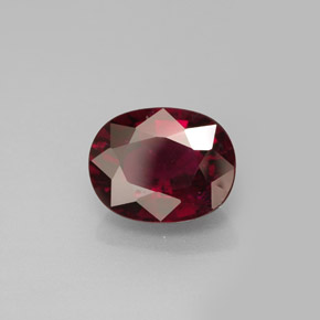 2.05 ct Red Rubellite Tourmaline Stone, Natural Rubellite Tourmaline in Oval Facet Shape for Sale