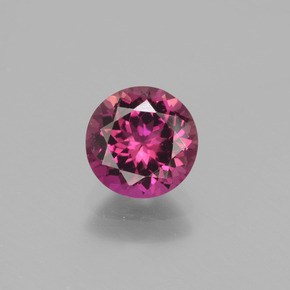 1.26 ct Red Rubellite Tourmaline Gemstone, Rubellite Tourmaline Gem in Round Facet Shape for Sale.