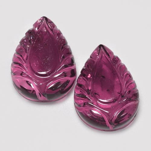 Medium Purple Rubellite Tourmaline Gem - 9.2ct Carved Leaf (ID: 548175)