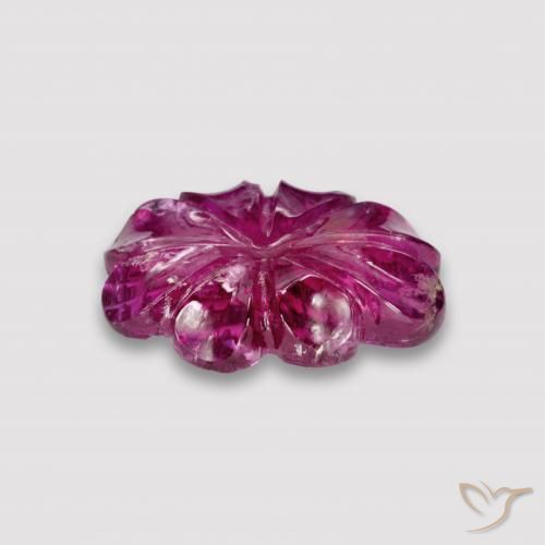 Rubellite Tourmaline Gemstone in 14.6 x 11.3 mm Size for Sale, Rubellite Tourmaline Stone in Dark Red Color