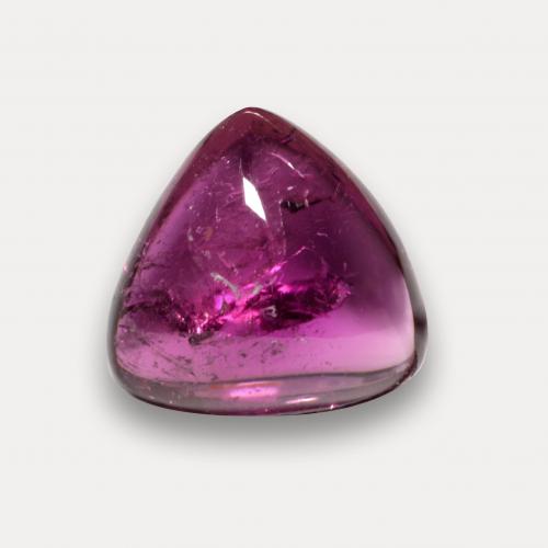 Reddish Purple Rubellite Tourmaline Gem - 2.3ct Trillion Cabochon (ID: 577323)