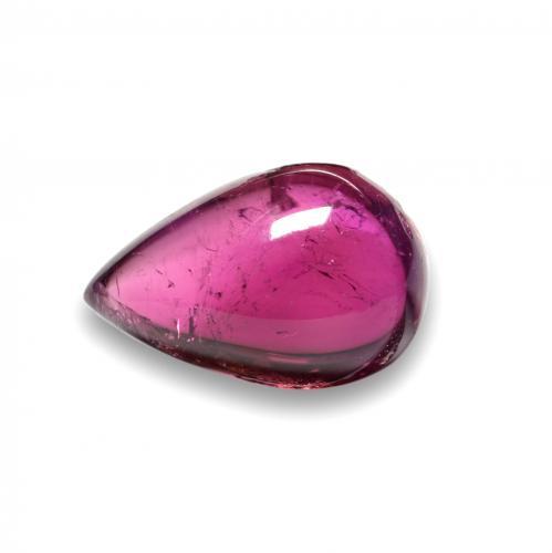 Rapberry Red Rubellite Tourmaline Gem - 3.5ct Pear Cabochon (ID: 577329)