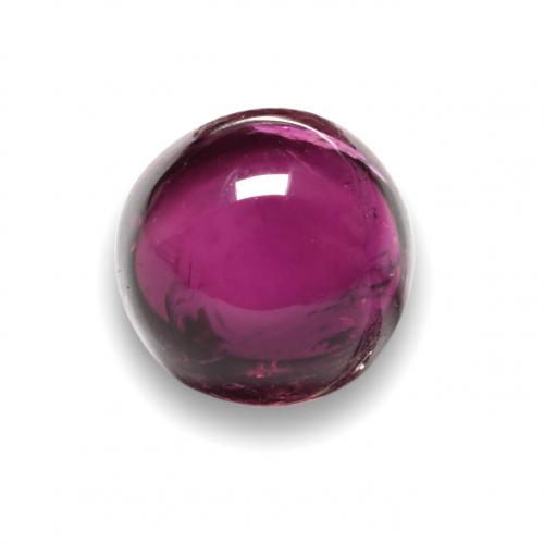 dunkellila Rubellit-Turmalin Edelstein - 2.2ct Rund Cabochon (ID: 577331)