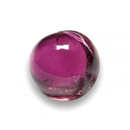 2.17 ct Purple Rubellite Tourmaline Stone, Natural Rubellite Tourmaline in Round Cabochon Shape for Sale