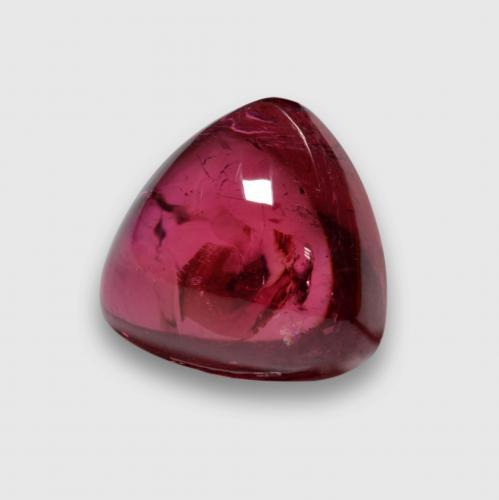 3.76 ct Purple Rubellite Tourmaline Stone, Natural Rubellite Tourmaline in Trillion Cabochon Shape for Sale