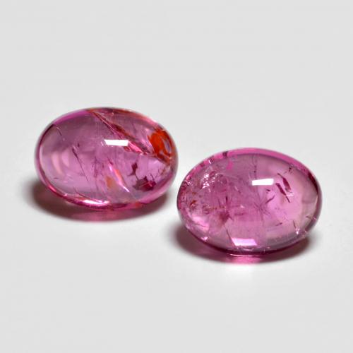 Темно-пурпурный Рубеллит (Турмалин) Камень - 1.4ct Овал Кабошон (ID: 577674)