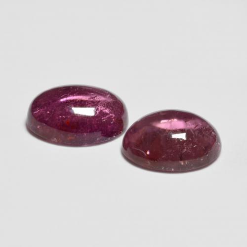 Rubellite Tourmaline Gemstones in 8 x 6 mm (calibrated) Size for Sale, Rubellite Tourmaline Stones in Deep Magenta Color