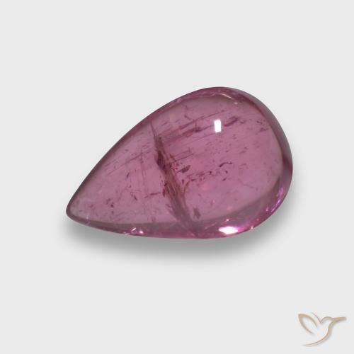 2.27 ct Purple Rubellite Tourmaline Stone, Natural Rubellite Tourmaline in Pear Cabochon Shape for Sale