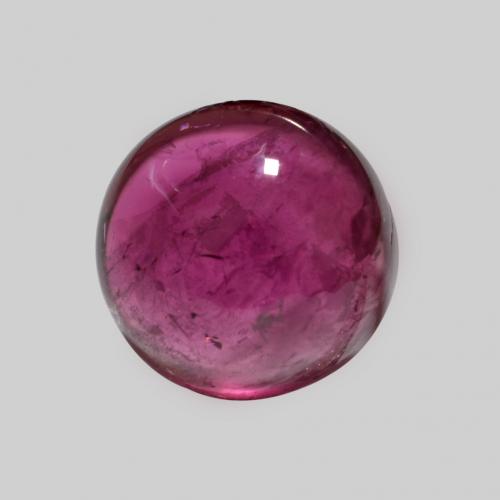 Magenta-Pink Rubellite Tourmaline Gem - 2.5ct Round Cabochon (ID: 580700)