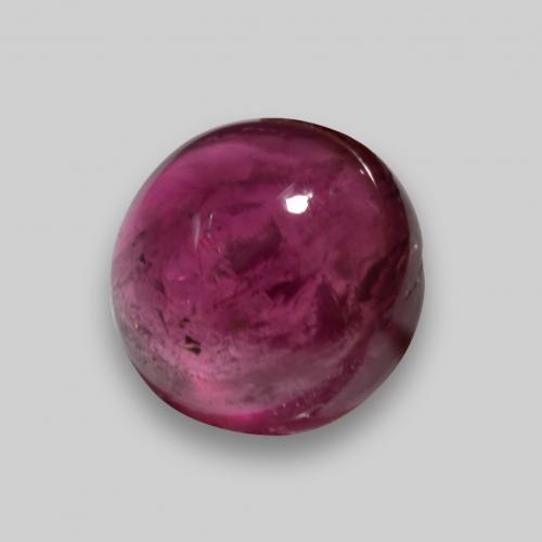 2.50 ct Purple Rubellite Tourmaline Stone, Natural Rubellite Tourmaline in Round Cabochon Shape for Sale