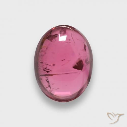 2.28 ct Red Rubellite Tourmaline Stone, Natural Rubellite Tourmaline in Oval Cabochon Shape for Sale