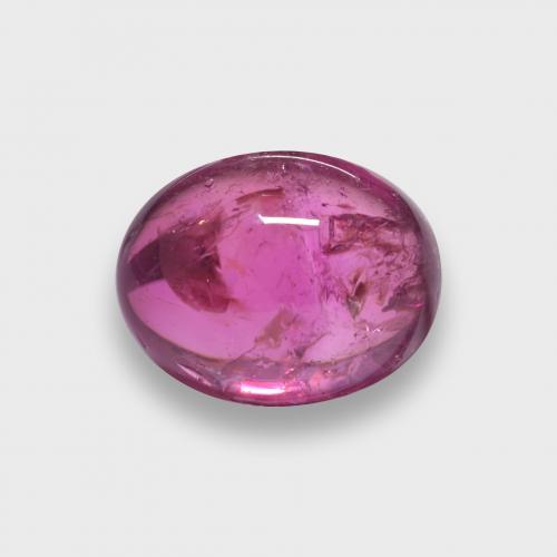 Medium Red Rubellite Tourmaline Gem - 2.2ct Oval Cabochon (ID: 580848)