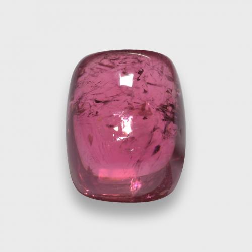 Medium-Dark Red Rubellite Tourmaline Gem - 3.1ct Cushion Cabochon (ID: 580850)