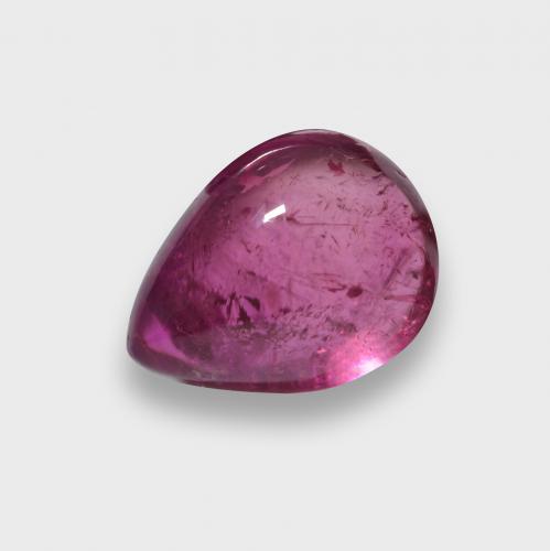 Tormalina rubellite 7,8 x 6mm rosso Cabochon pera dal Mozambico, peso di 1,46 ct, gemma naturale non trattati in purezza Translucent, 1 pezzo Tormalina rubellite - Colore: Rosso medio, durezza Mohs di 7 - 7,5 adatto per gioielli da indossare ogni giorno, Photo A