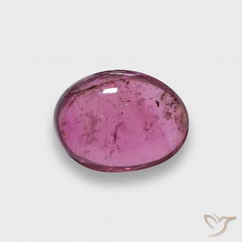 1.76 ct Red Rubellite Tourmaline Stone, Natural Rubellite Tourmaline in Oval Cabochon Shape for Sale