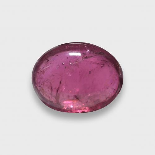 Medium-Dark Red Rubellite Tourmaline Gem - 2.8ct Oval Cabochon (ID: 580888)