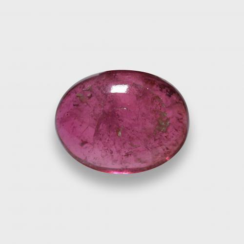 Raspberry Red Rubellite Tourmaline Gem - 1.2ct Oval Cabochon (ID: 580890)