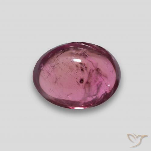 2.41 ct Red Rubellite Tourmaline Stone, Natural Rubellite Tourmaline in Oval Cabochon Shape for Sale
