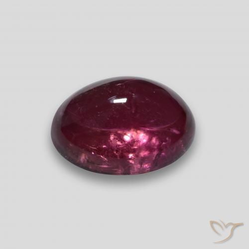 Rubellite Tourmaline Gemstone in 9 x 7 mm (calibrated) Size for Sale, Rubellite Tourmaline Stone in Medium Red Color